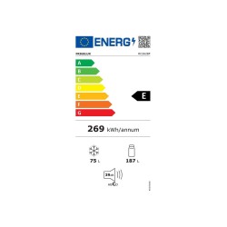 RÉFRIGÉRATEUR COMBINÉ FRIGELUX CLASSE E 262 LITRES 39 DECIBELS STATIQUE BLANC