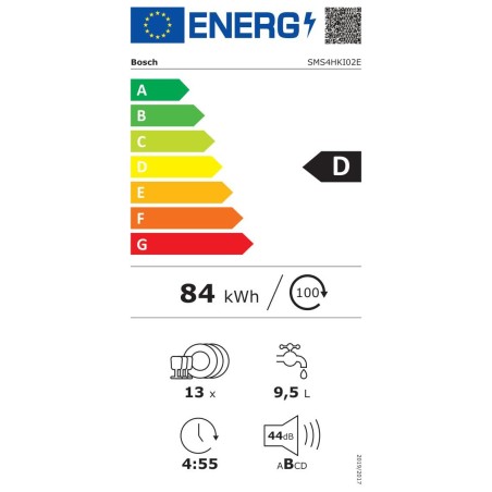 LAVE VAISSELLE 60CM 13 COUVERTS 44dB CLASS D BOSCH RackMatic VarioFlex MaxiPerformance SilencePlus AquaSensor SMS4HKI02E