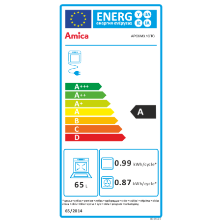 CUISINIÈRE MIXTE AMICA 60CM PYROLYSE