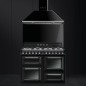 PIANO DE CUISSON MIXTE SMEG MULTI-FOUR 110CM NOIR VAPOR CLEAN