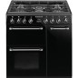 PIANO DE CUISSON MIXTE SMEG MULTI-FOUR 90CM NOIR GARANTIE 5 ANS