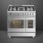 PIANO DE CUISSON MIXTE SMEG MULTI-FOUR 90CM PYROLYSE INOX