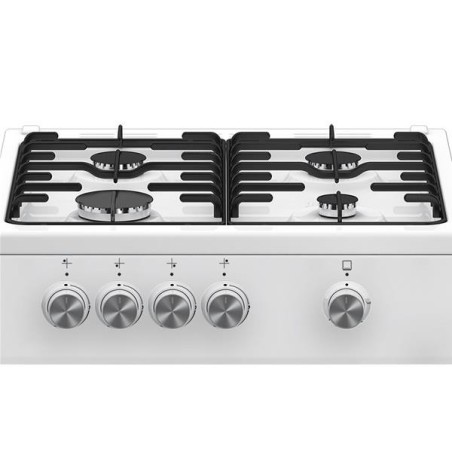 CUISINIERE FOUR ELECTRIQUE et 4 FOYERS GAZ BEKO 1 FOUR 68 litres Catalyse PUISSANCE TOTAL GAZ 7900W FSG52000DWC