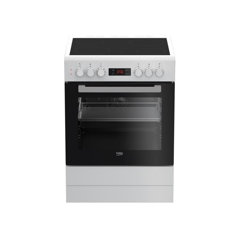 Cuisinière vitrocéramique 60 CM POSE LIBRE BEKO - 4 FOYERS RADIANT- FSE67300WCS