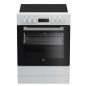 Cuisinière vitrocéramique 60 CM POSE LIBRE BEKO - 4 FOYERS RADIANT- FSE67300WCS