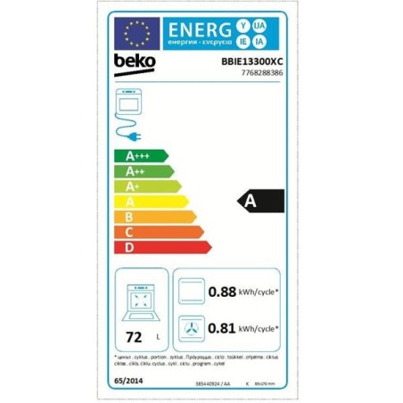 BEKO Four encastrable nettoyage catalyse BBIE13300XC