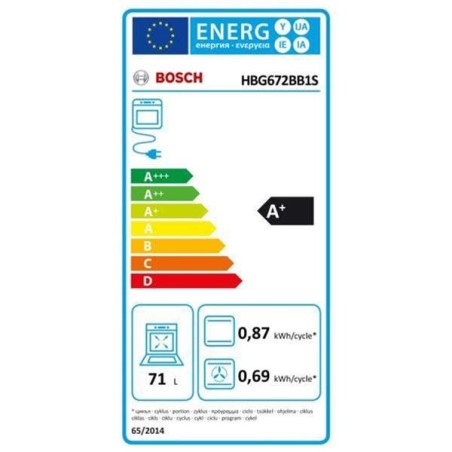 BOSCH Four encastrable nettoyage pyrolyse HBG672BB1S