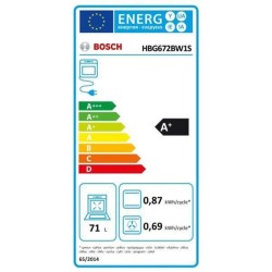 BOSCH Four encastrable nettoyage pyrolyse HBG672BW1S