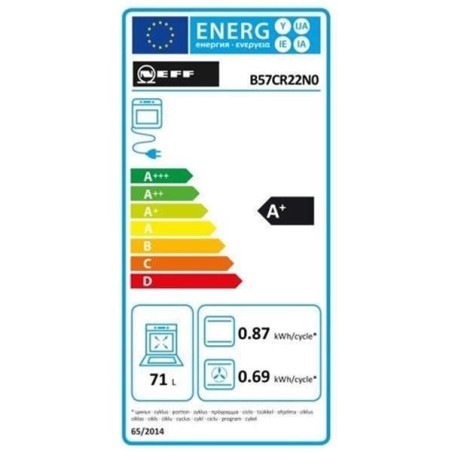 NEFF Four encastrable nettoyage pyrolyse B57CR22N0