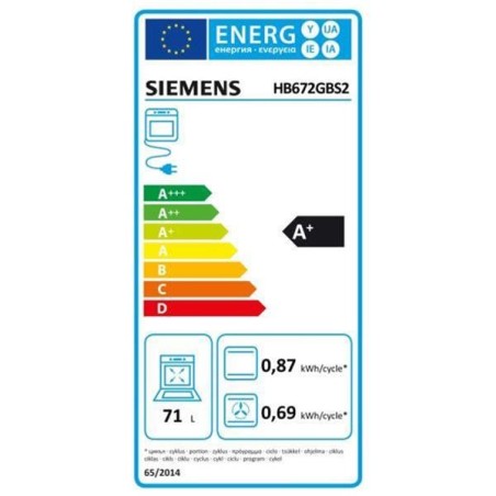 SIEMENS Four encastrable nettoyage pyrolyse HB672GBS2