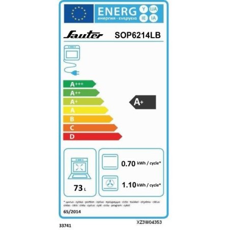 SAUTER Four encastrable nettoyage pyrolyse SOP6214LB