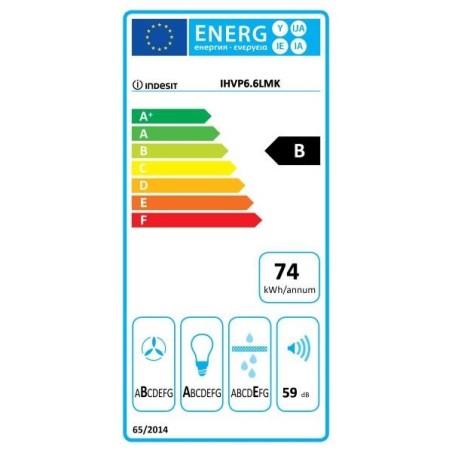 INDESIT Hotte décorative murale IHVP6.6LMK