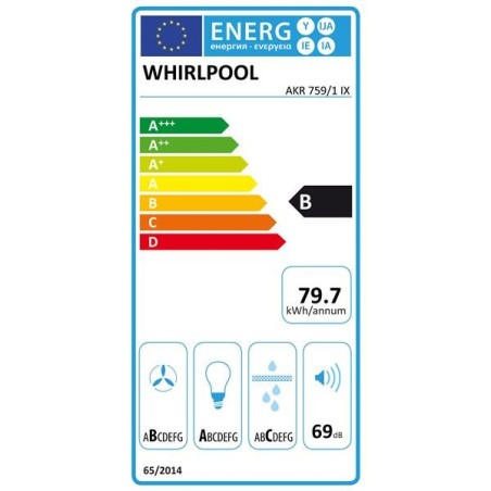 WHIRLPOOL Hotte décorative murale AKR759/1IX