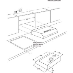 ELECTROLUX Hotte visière EFU216K