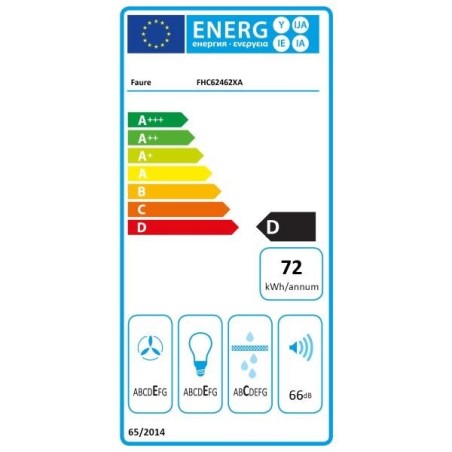 FAURE Hotte décorative murale FHC62462XA