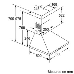 BOSCH Hotte décorative murale DWP64BC60