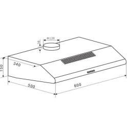 BRANDT Hotte visière BHC9602X