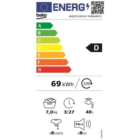 BEKO Lave-linge frontal WUE7212W1W