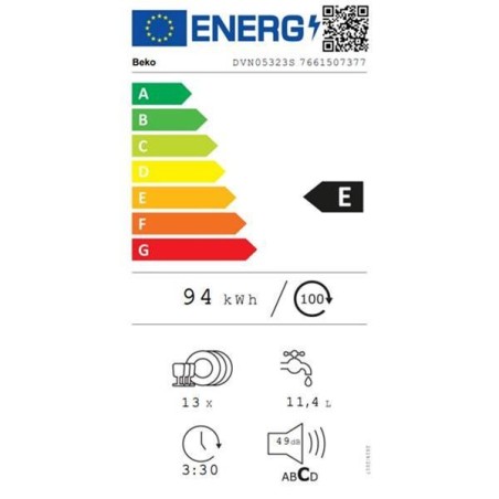 BEKO Lave-vaisselle largeur 60 cm DVN05323S