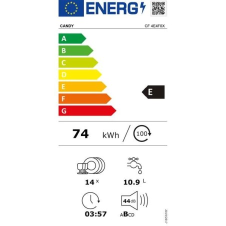 CANDY Lave-vaisselle largeur 60 cm CF4E4F0X