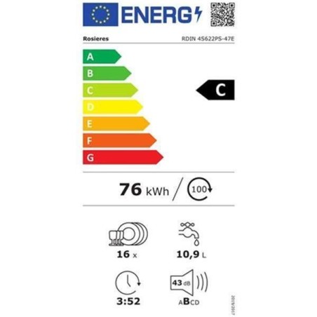 ROSIERES Lave-vaisselle Tout-intégrable RDIN4S622PS-47E