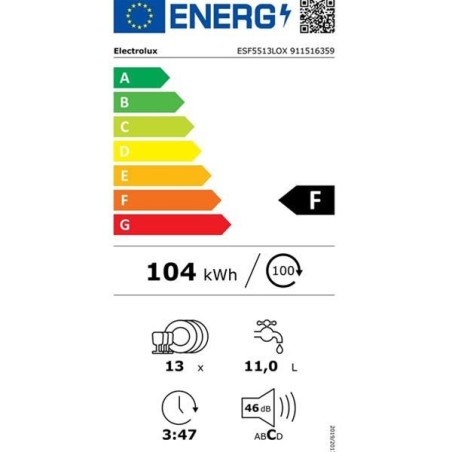 ELECTROLUX Lave-vaisselle largeur 60 cm ESF5513LOX