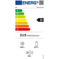 LG Réfrigérateur combiné GBB72PZUDN