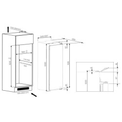 WHIRLPOOL Réfrigérateur intégrable 1 porte 4 étoiles ARG7341