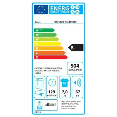 FAURE Sèche-linge frontal FDP7406PZ