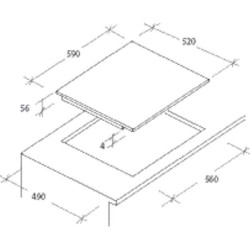 ROSIERES Table induction RCM633IS/G3