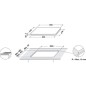 TABLE DE CUISSON INDUCTION 60 CM WHIRLPOOL 7200 W 1 ZONE COMBINEE WLB3965BFIXL 