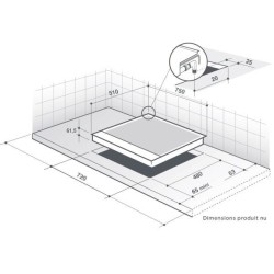 DE DIETRICH Table de cuisson gaz DPE7729XF