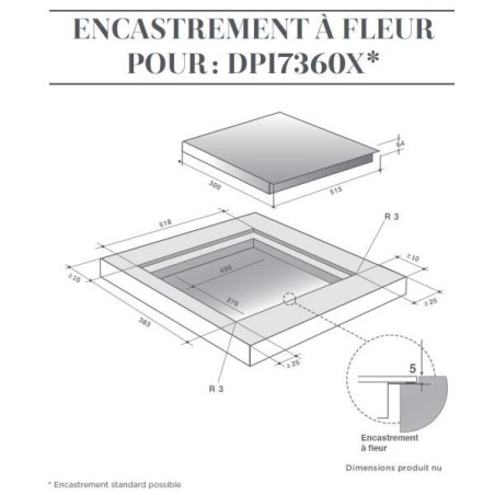 DE DIETRICH Table induction DPI7360X