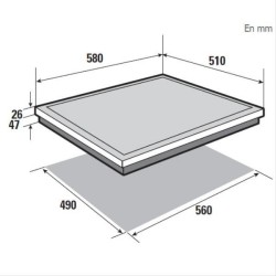 BRANDT Table vitrocéramique BPV6410B