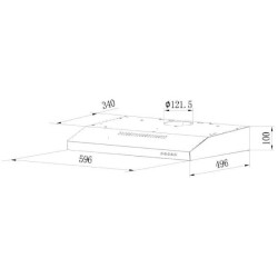 HOTTE VISIERES ROSIERES 60CM NOIR 348M3/H RHC638/1PN