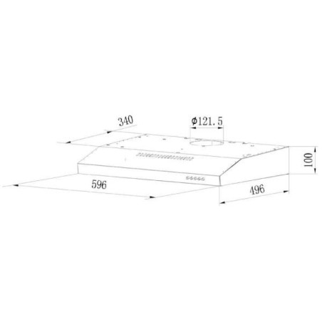 HOTTE VISIERES ROSIERES 60CM NOIR 348M3/H RHC638/1PN
