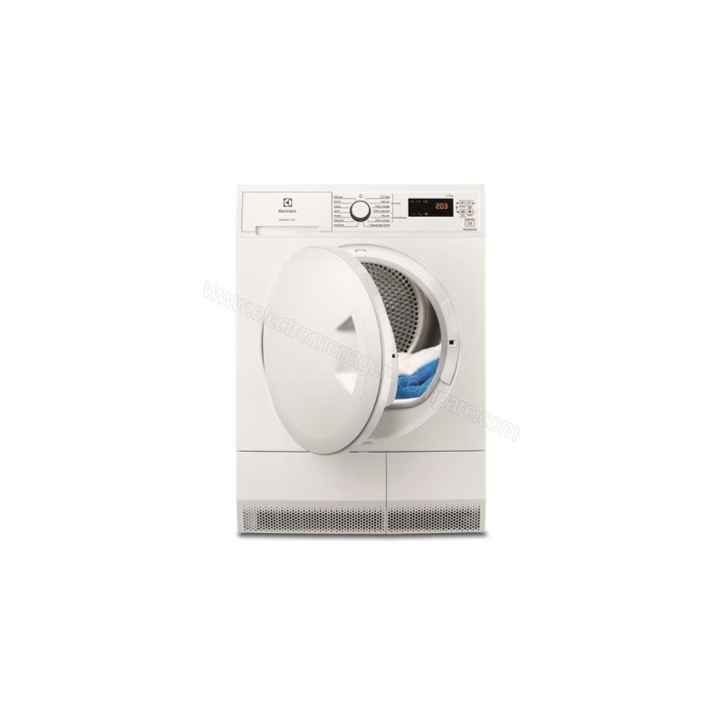 SECHE LINGE -ELECTROLUX-EW6C4735SC-POSE LIBRE-CONDENSATION-CAPACITE 7KG-VOL TAMBOUR 107 LITRES-CLASSE ENERGIE : B-NIV SON 67DB-