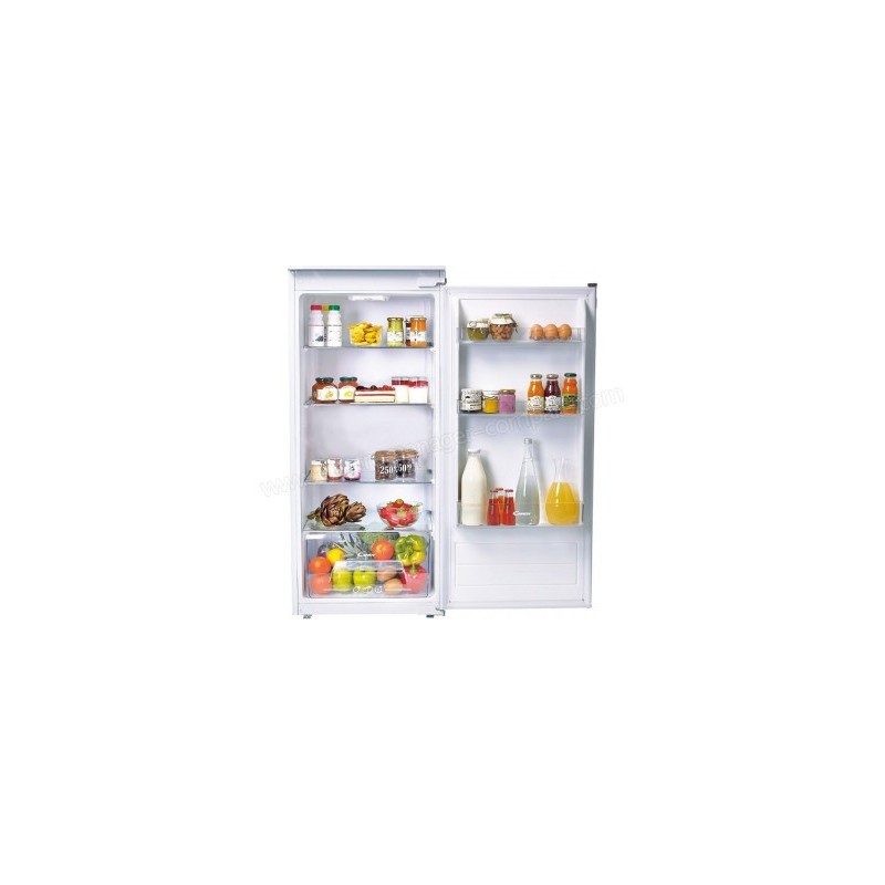 REFRIGERATEUR-CANDY-CIL220EE/N-ENCASTRABLE H122,5 x L56 x P55-ARMOIRE-1 PORTE-FROID STATIQUE-197 L-TOUT UTILE-