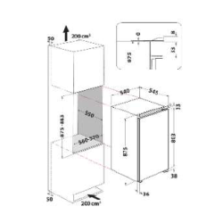 REFRIGERATEUR ENCASTTRABLE 88 CM INDESIT CLASS F SPECIAL CUISINISTE IBC9AC11R