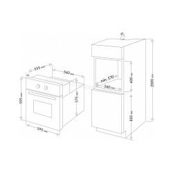 FOUR ENCASTRABLE FAGOR HYDROCLEAN 71L CHALEUR TOURNANTE FF70MCNX