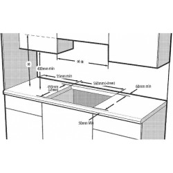 TABLE INDUCTION 7200 W 60 CM BEKO 3 FOYERS 1 ZONE COMBI HII63201FMTB