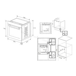 FOUR ENCASTRABLE PYROLYSE BEKO 72 LITRES PORTE FROIDE CHALEUR TOURNANTE AEROPERFECT BBIM12300XMPEF