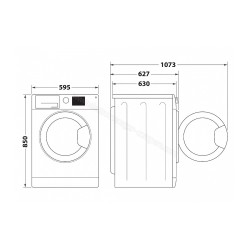 LAVE LINGE POSE LIBRE 60 CM WHIRLPOOL 9 KG 1200 TR/MIN 6EME SENS FRESH CARE CLASS B FFS9258SBFR