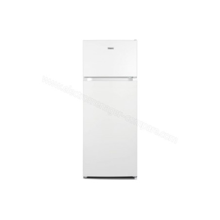 Réfrigérateur Double porte 211L net. Classe E. Congélateur. 3 clay verre, Blanc
