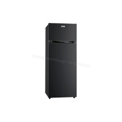 Réfrigérateur Double porte 204L net. Classe E. Congélateur. 3 clay verre, Noir.