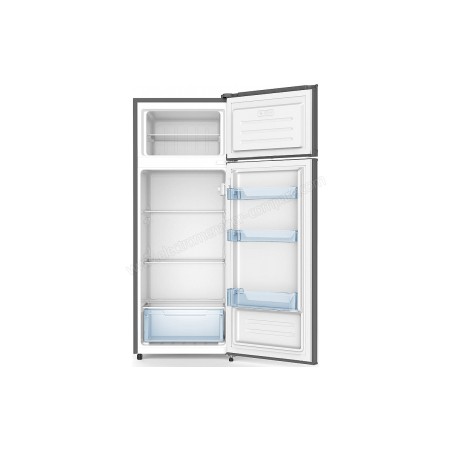 Réfrigérateur Double porte 204L net. Classe E. Congélateur. 3 clay verre, Noir.RDP215NE
