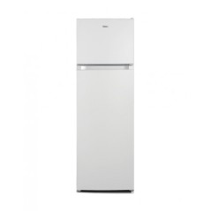 Réfrigérateur Double porte 261L net. Classe E. Congélateur. 3 clay verre, 1 clayette fils, Blanc.