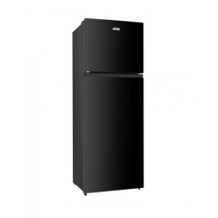 Réfrigérateur Double porte 300L net. Classe E. Congélateur. 4 clay verre,  Noir.
