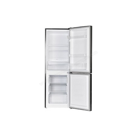 Réfrigérateur Combiné 157L net. Classe E. Congélateur, Low-Frost, 2 clay verre, Noir.RC168NE