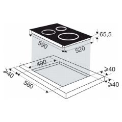 PLAQUE DE CUISSON INDUCTION 3 FOYER 7200 W BPI6362B 